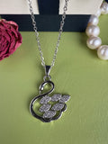 Hot-selling fashionable copper-set-zirconian swan necklace