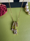 High-quality elegant copper-set-zirconian tassel necklace