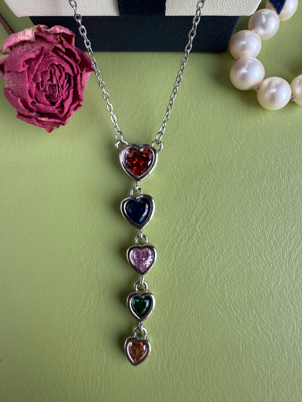 Copper-inlaid Zirconium Luxury New Style Heart Necklace