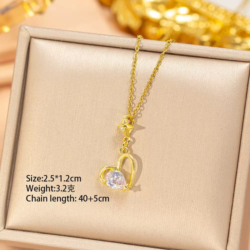 Trendy Tassel Heart Necklace