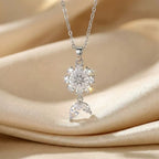 Hot-selling fashionable copper-set-zirconian flower necklace