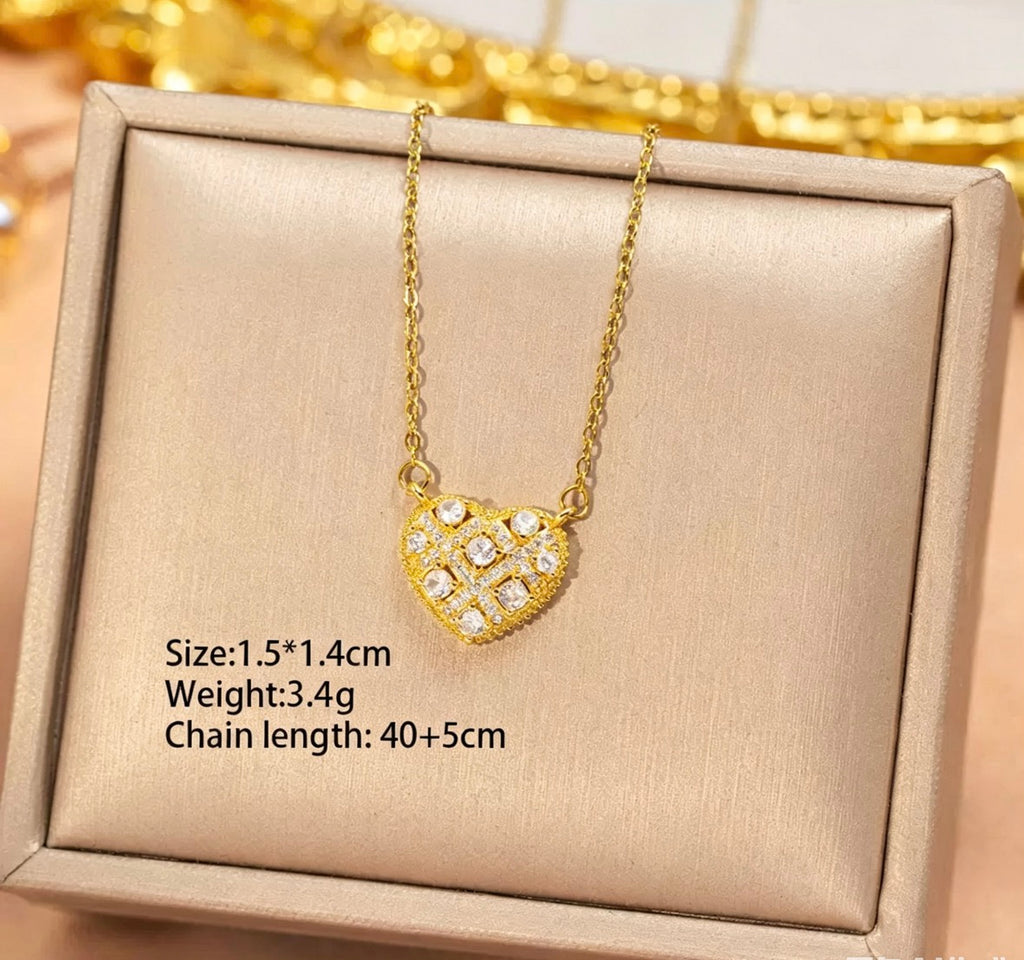 Hot-selling Double Opening Heart Necklace